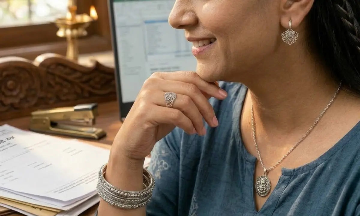 Daily Wear Silver Jewellery for Desi Office Look in 2026
