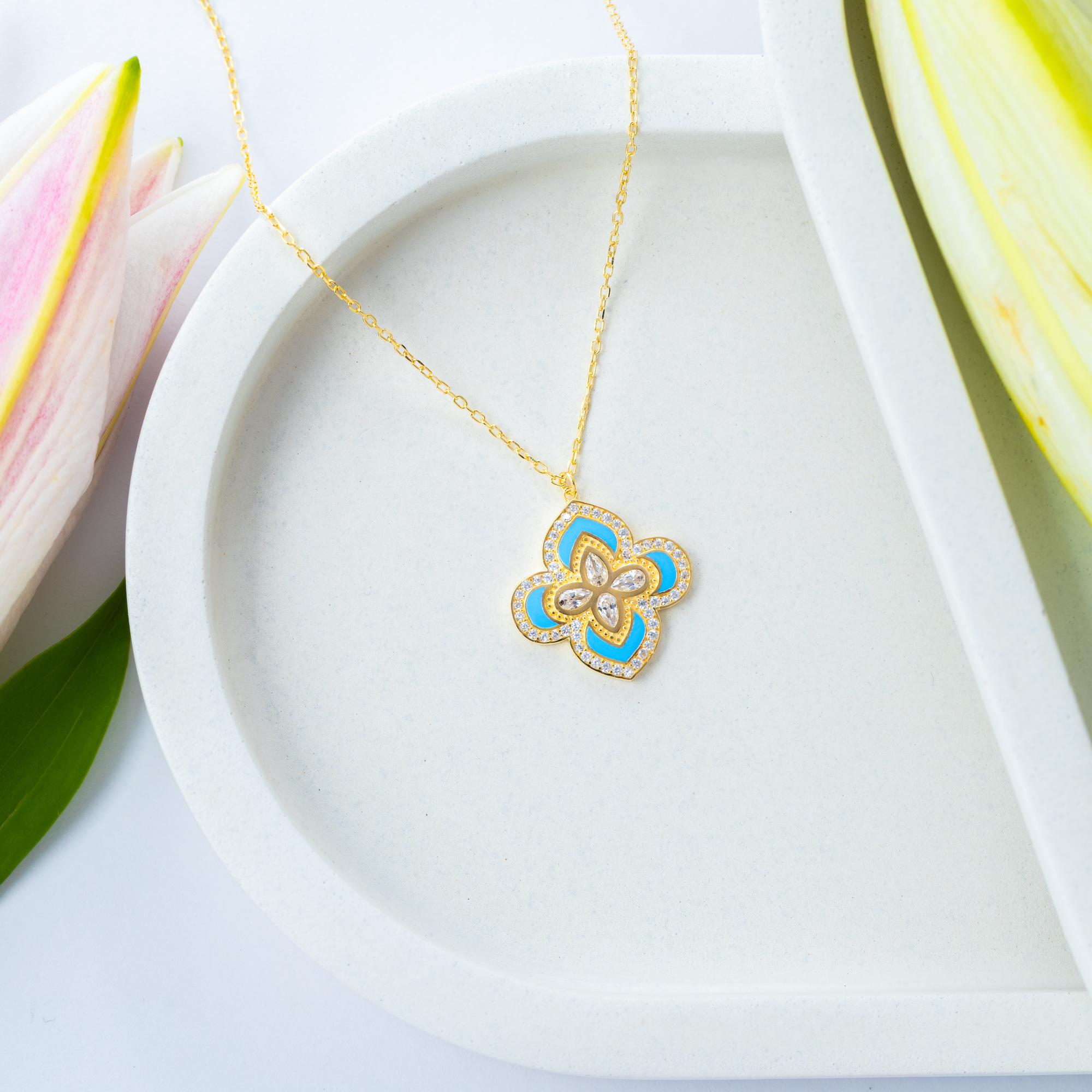 Azure Bloom Necklace