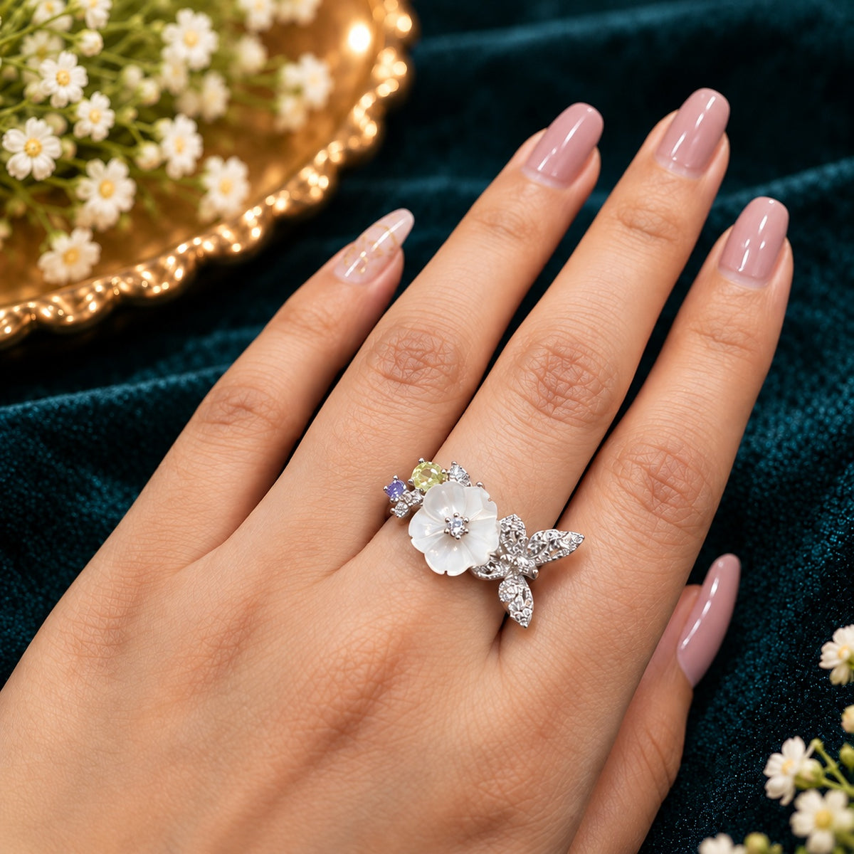 Blossom Butterfly Ring
