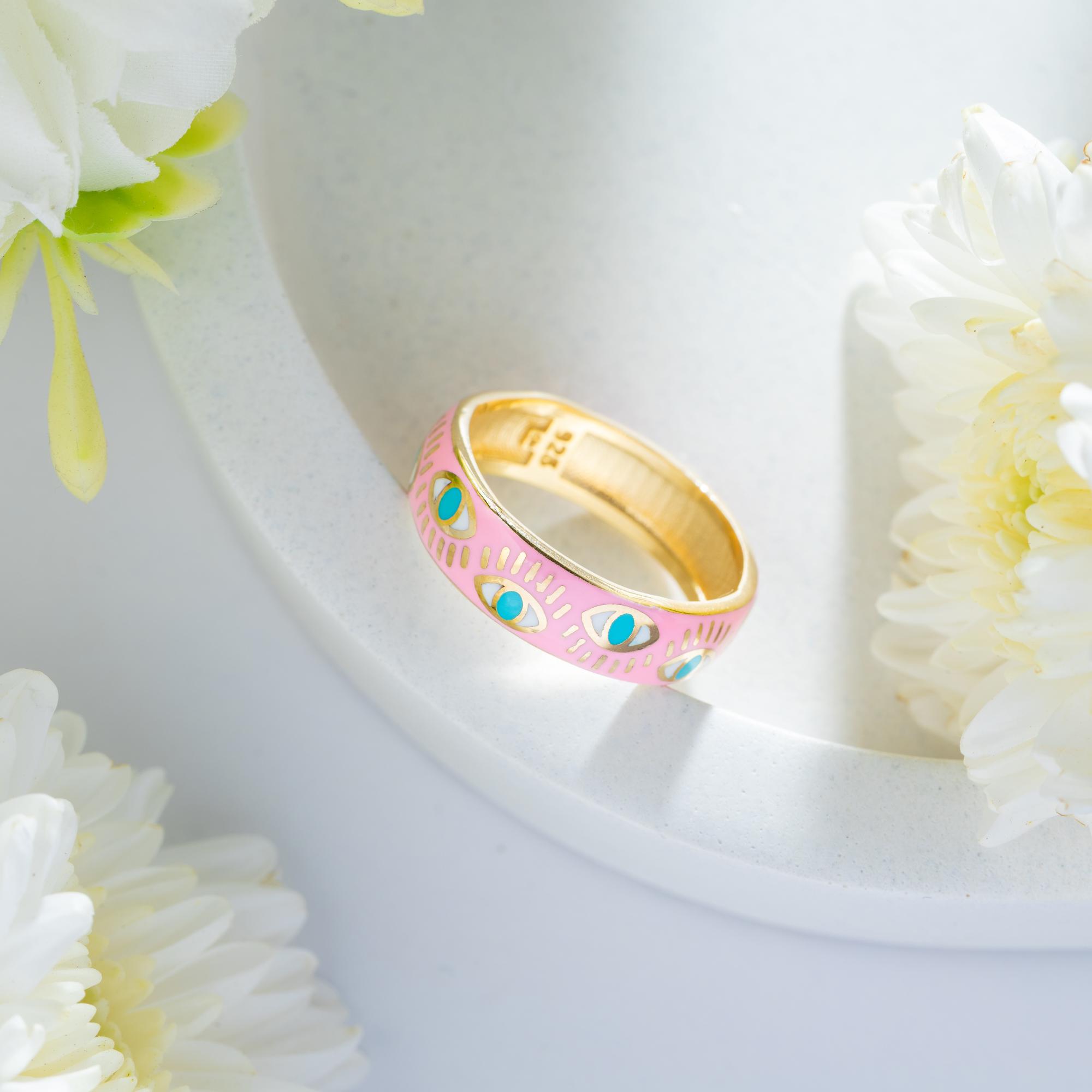 Blush Nazar Band Ring