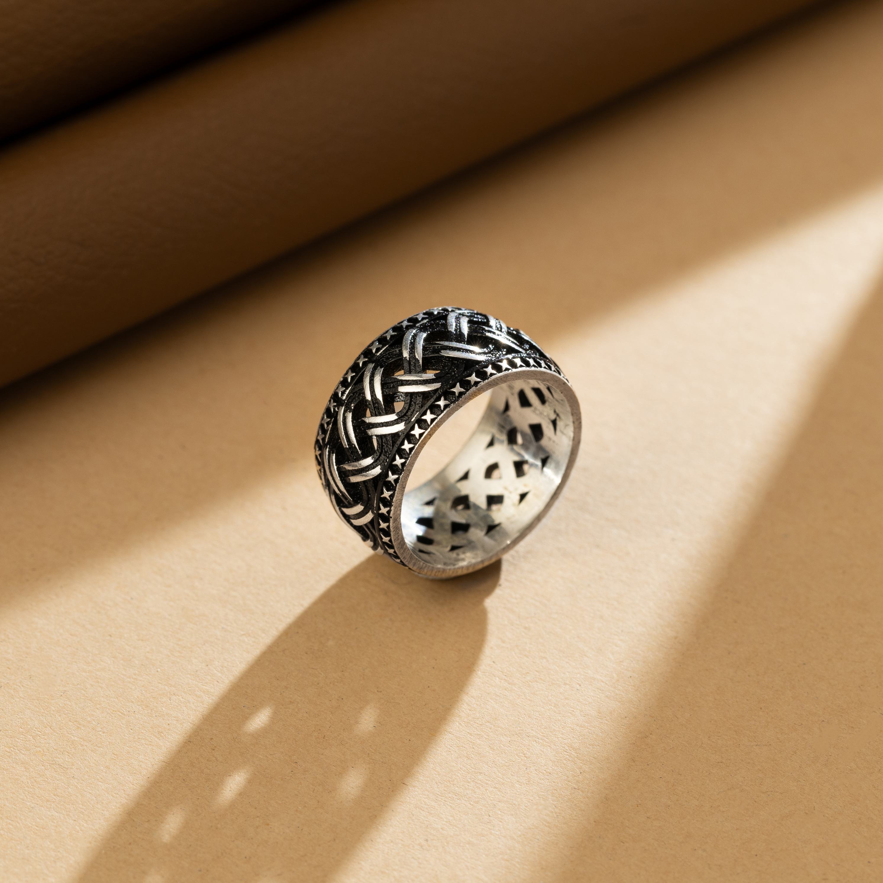 Celtic Weave Statement Ring