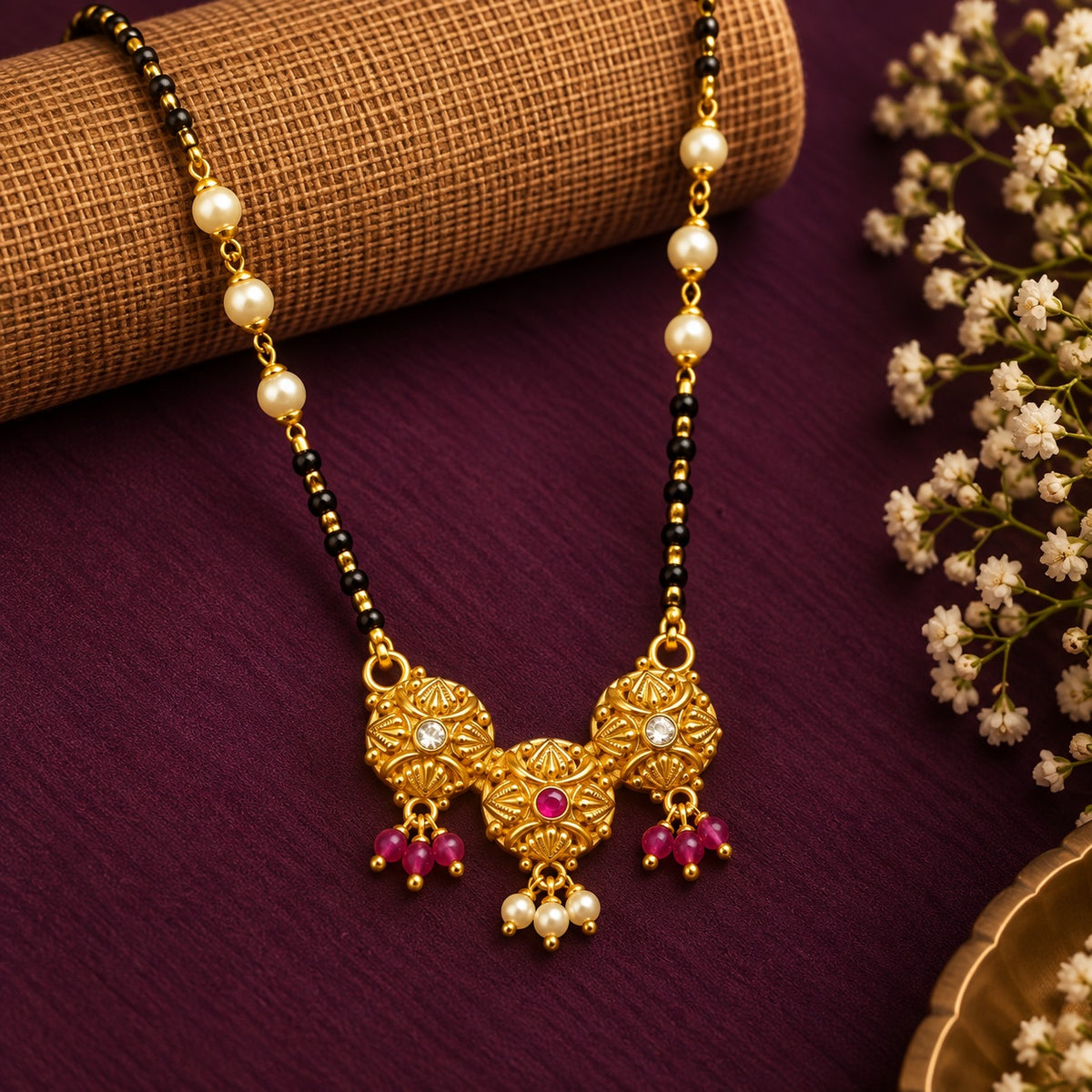 Moti Triveni Mangalsutra