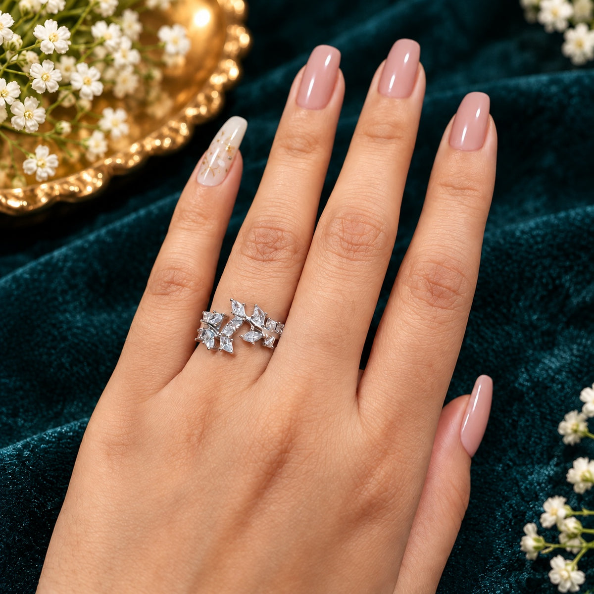 Crystal Vine Ring