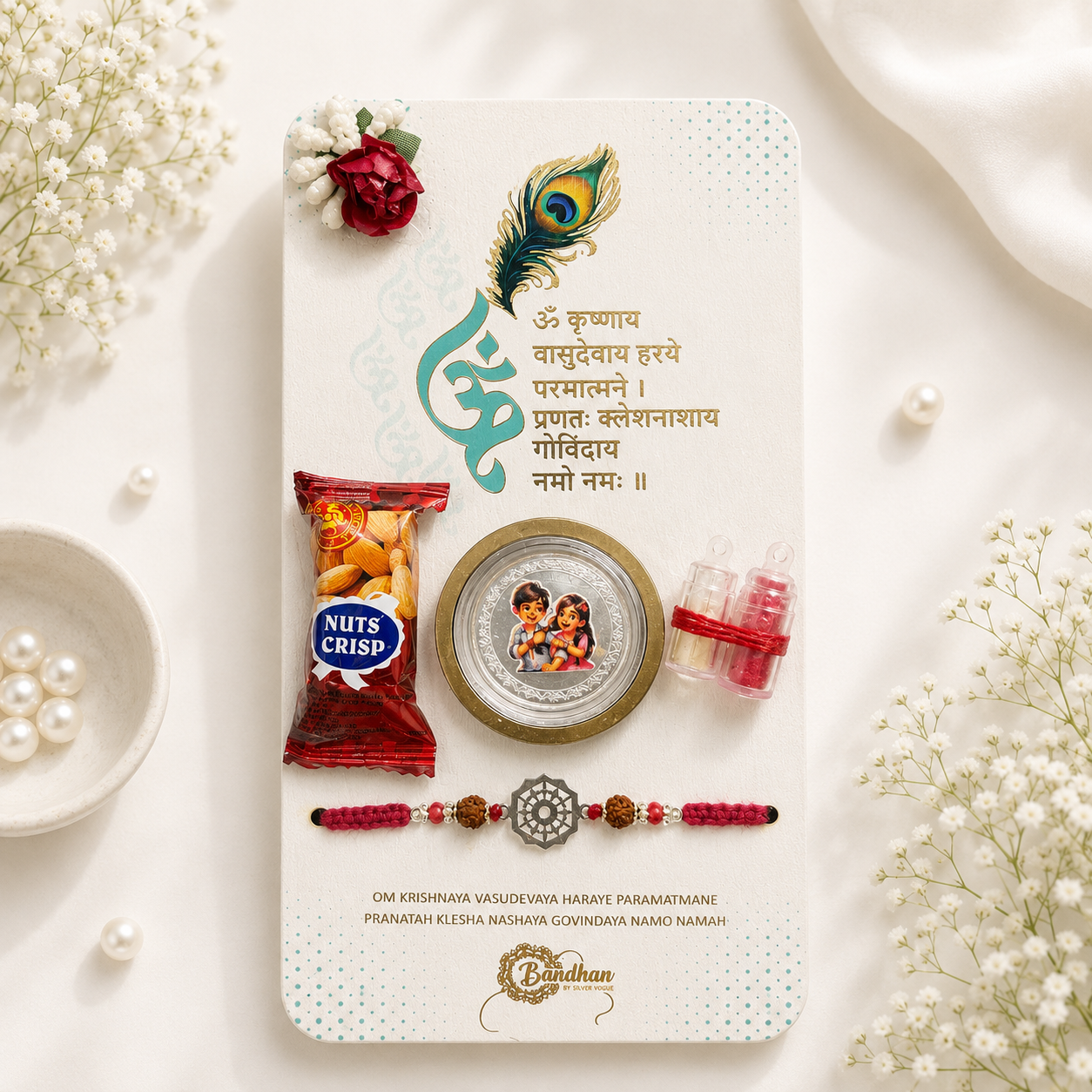 Divine Rudraksha Rakhi Hamper