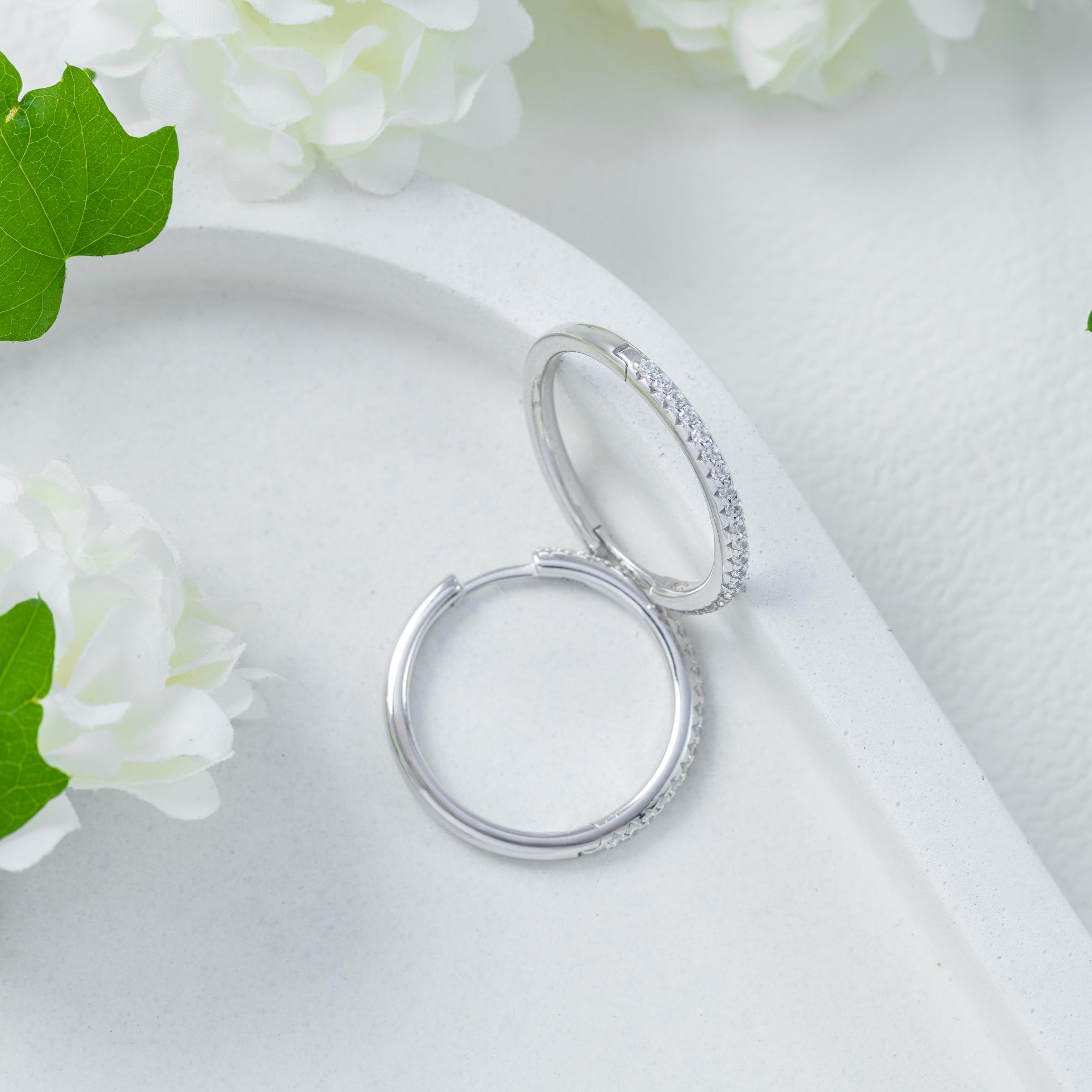 Elysia Pavé Hoop Earrings