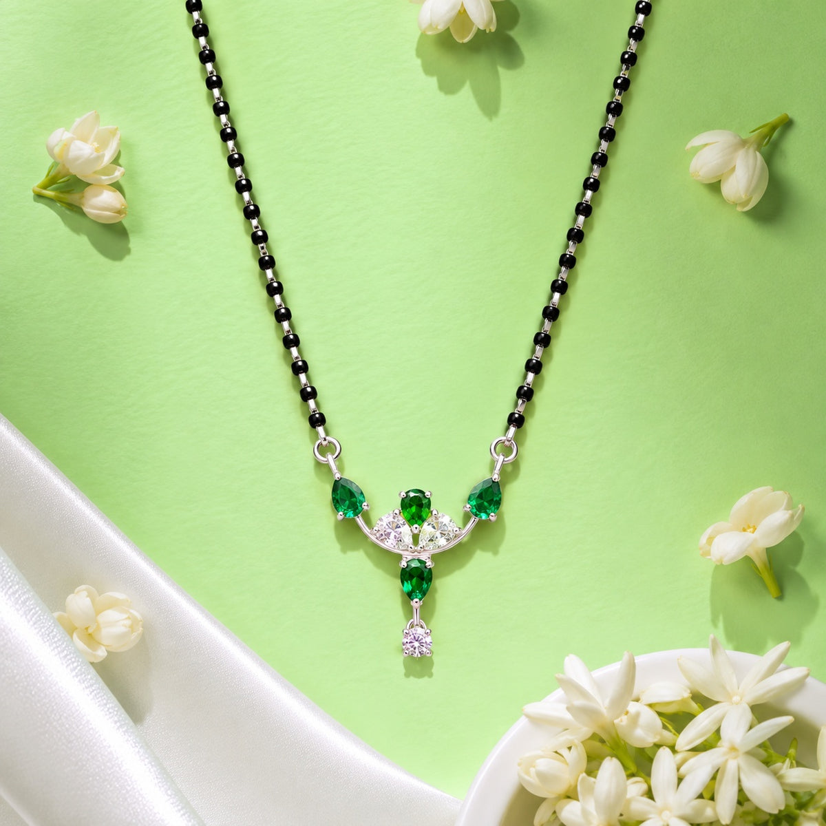 Emerald Drop Mangalsutra
