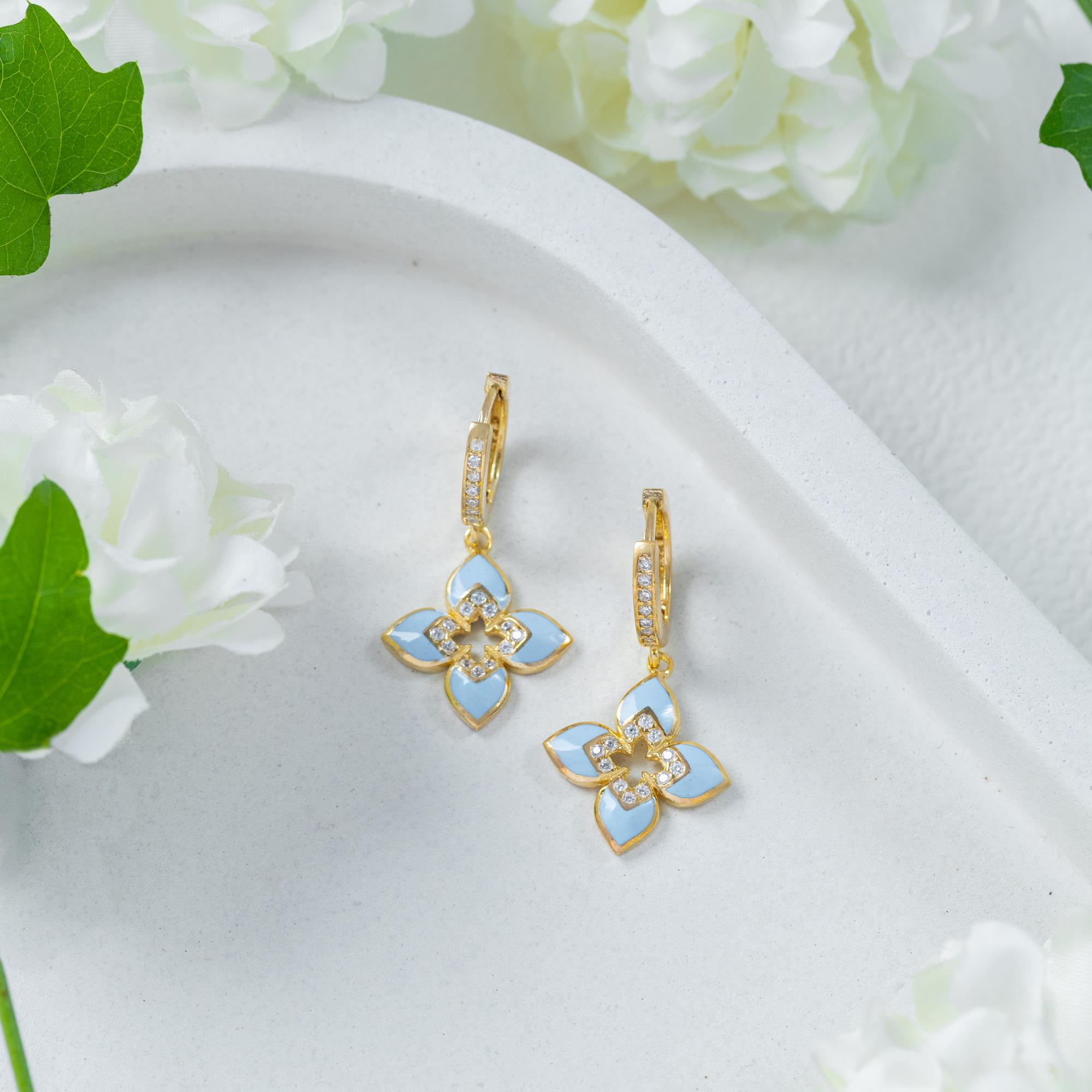 Fleur d’Azur Earrings