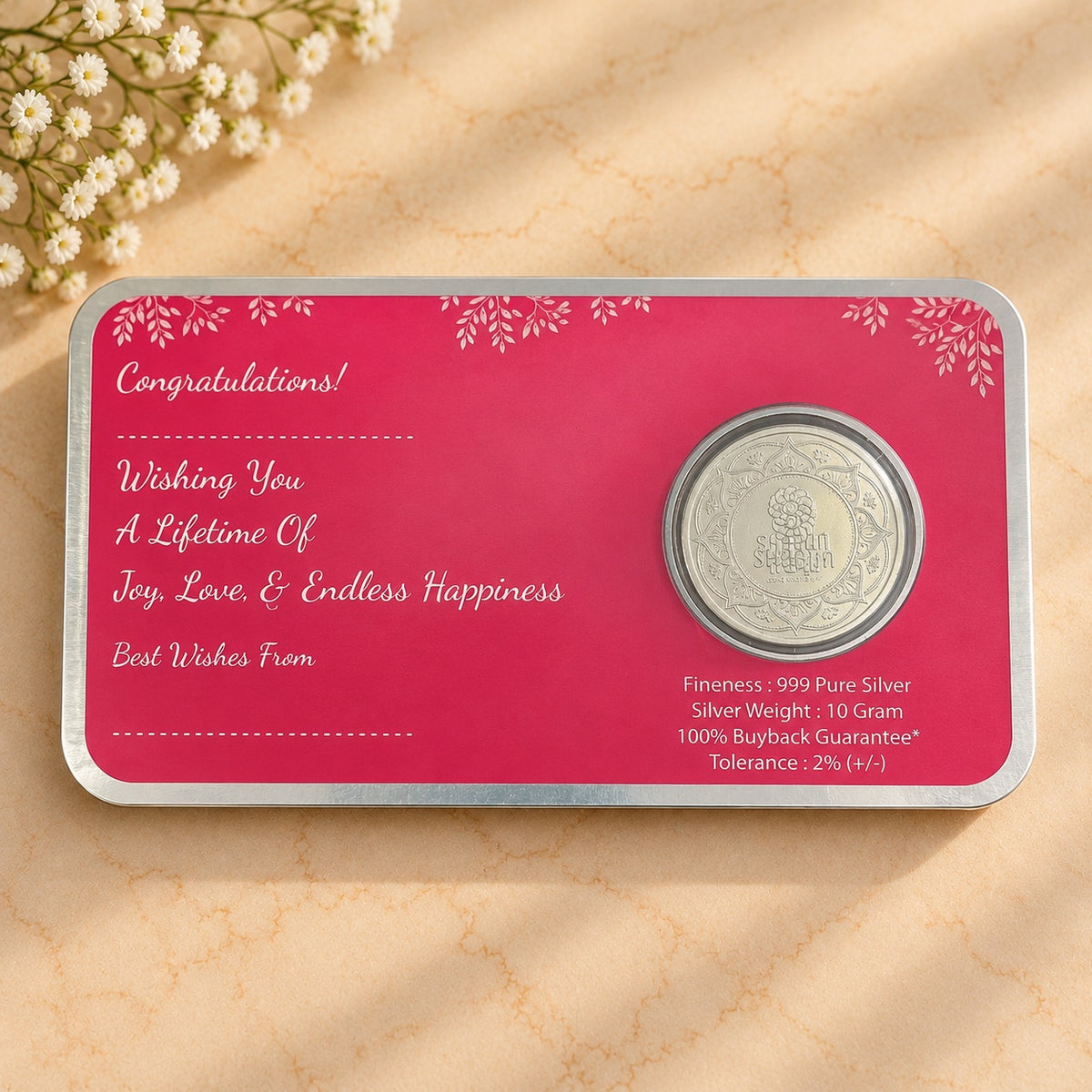 Happy Anniversary Silver Coin Gift Card