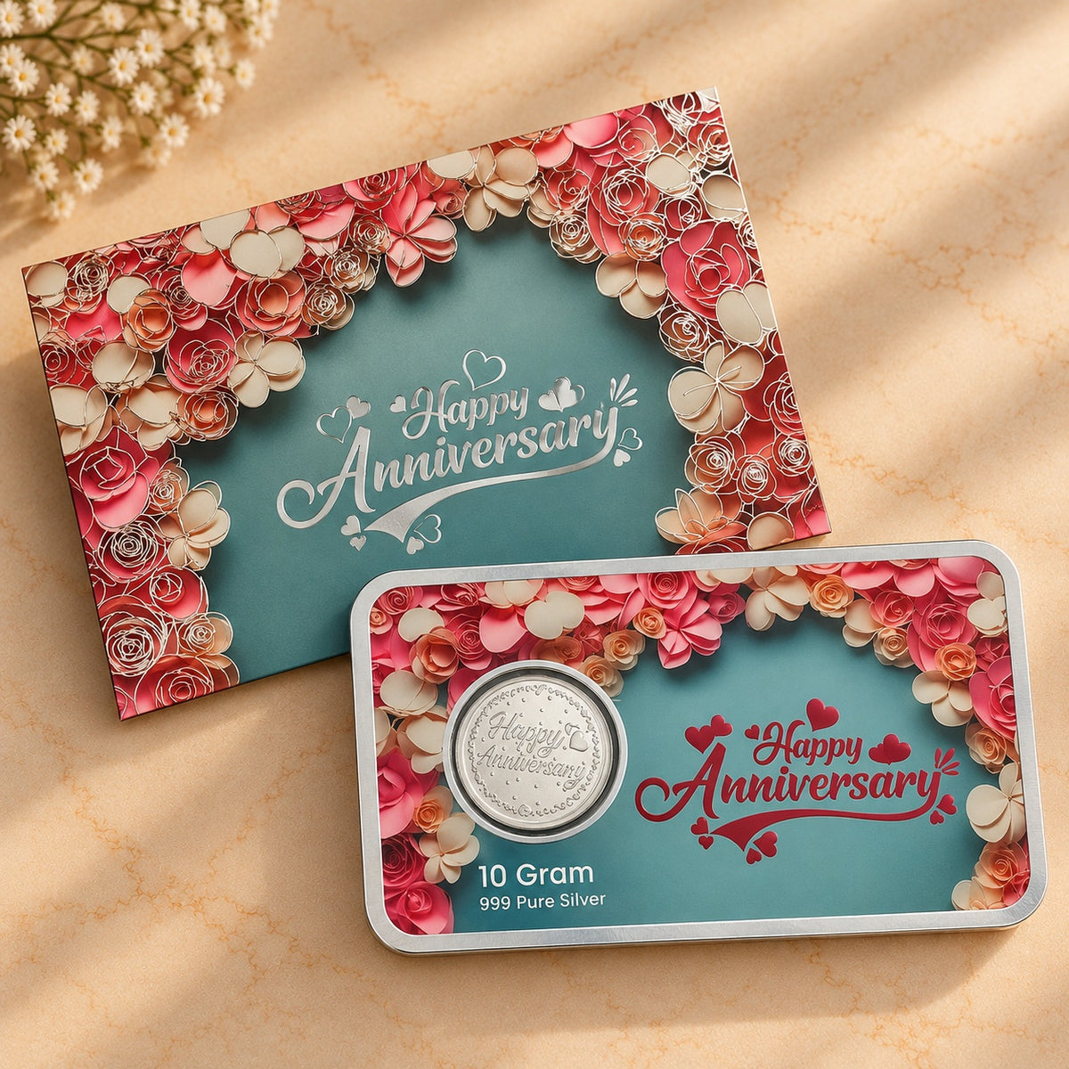 Happy Anniversary Silver Coin Gift Card