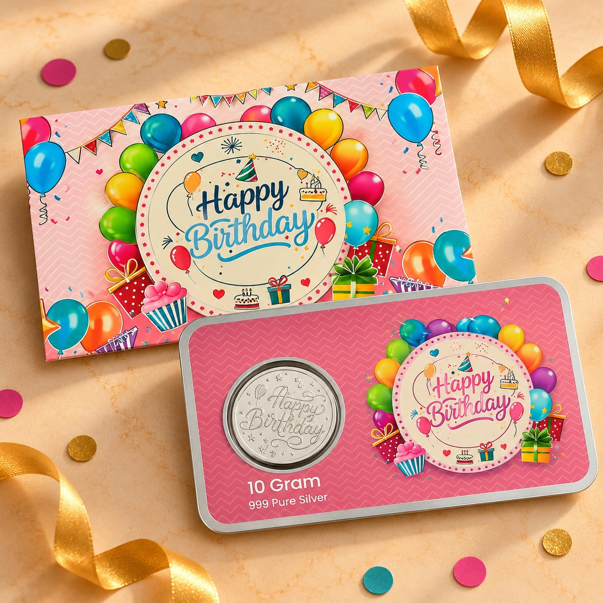 Happy Birthday Silver Coin Gift Card