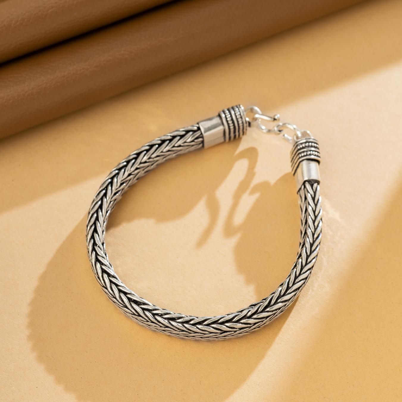 Heritage Weave Silver Bracelet