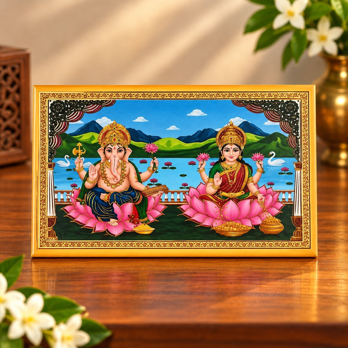 Lakshmi Ganesh Silver Coin Gift Box