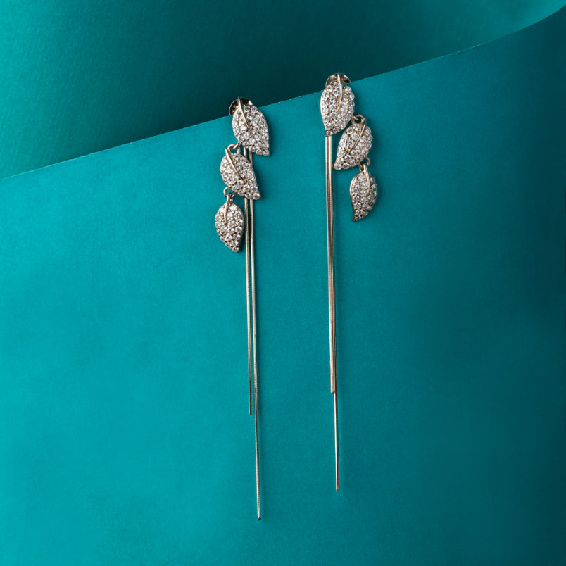 Leaf Thread Earrings