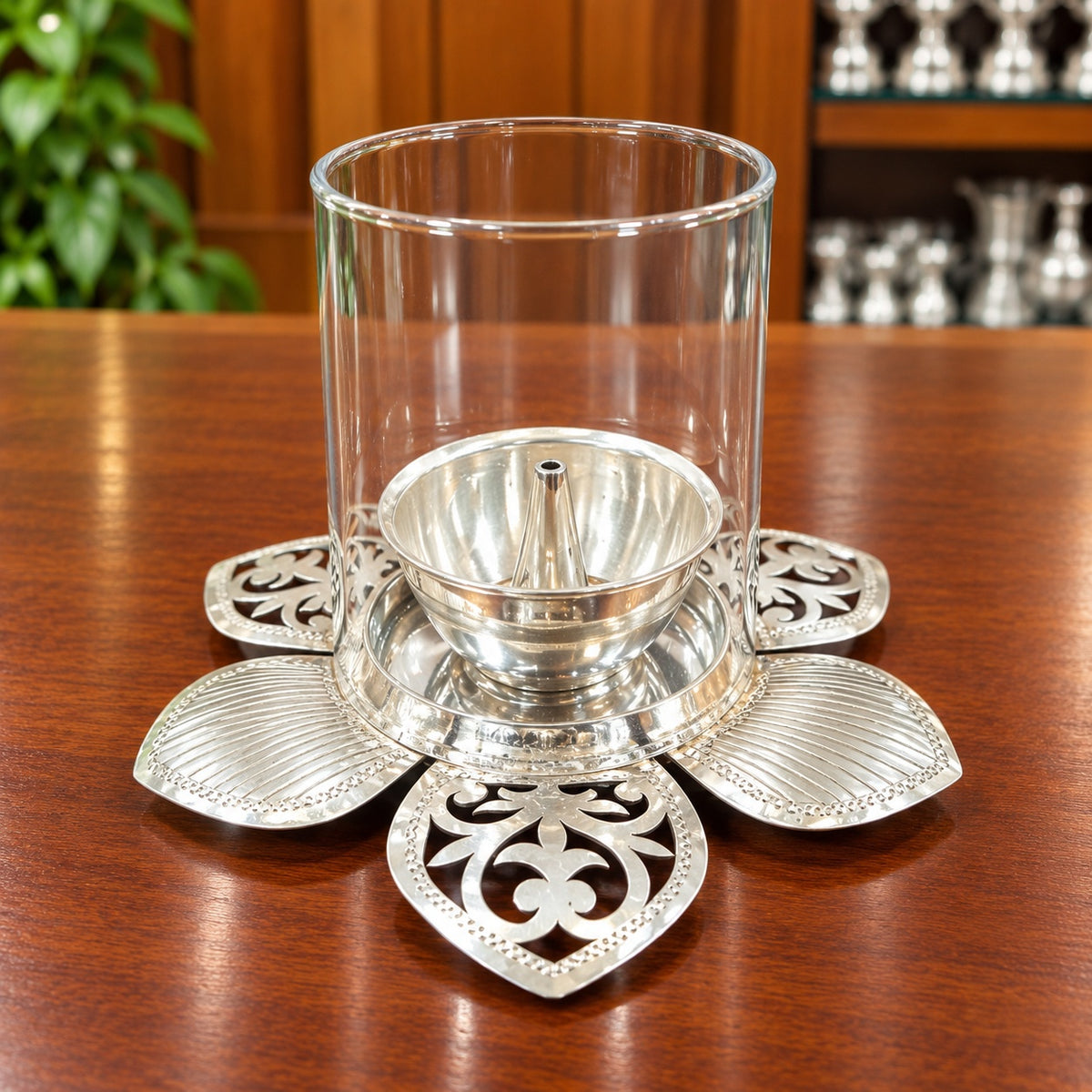 Lotus Glass Diya