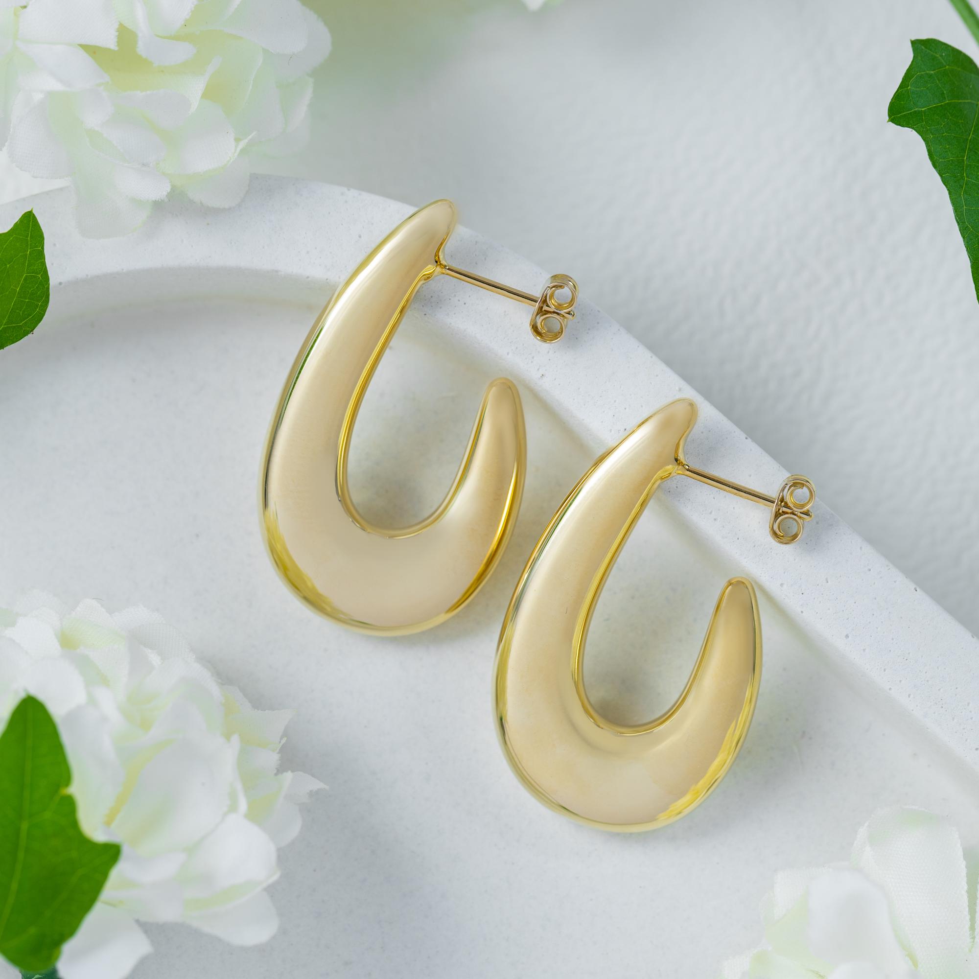 Lunara Sculpt Hoop Earrings