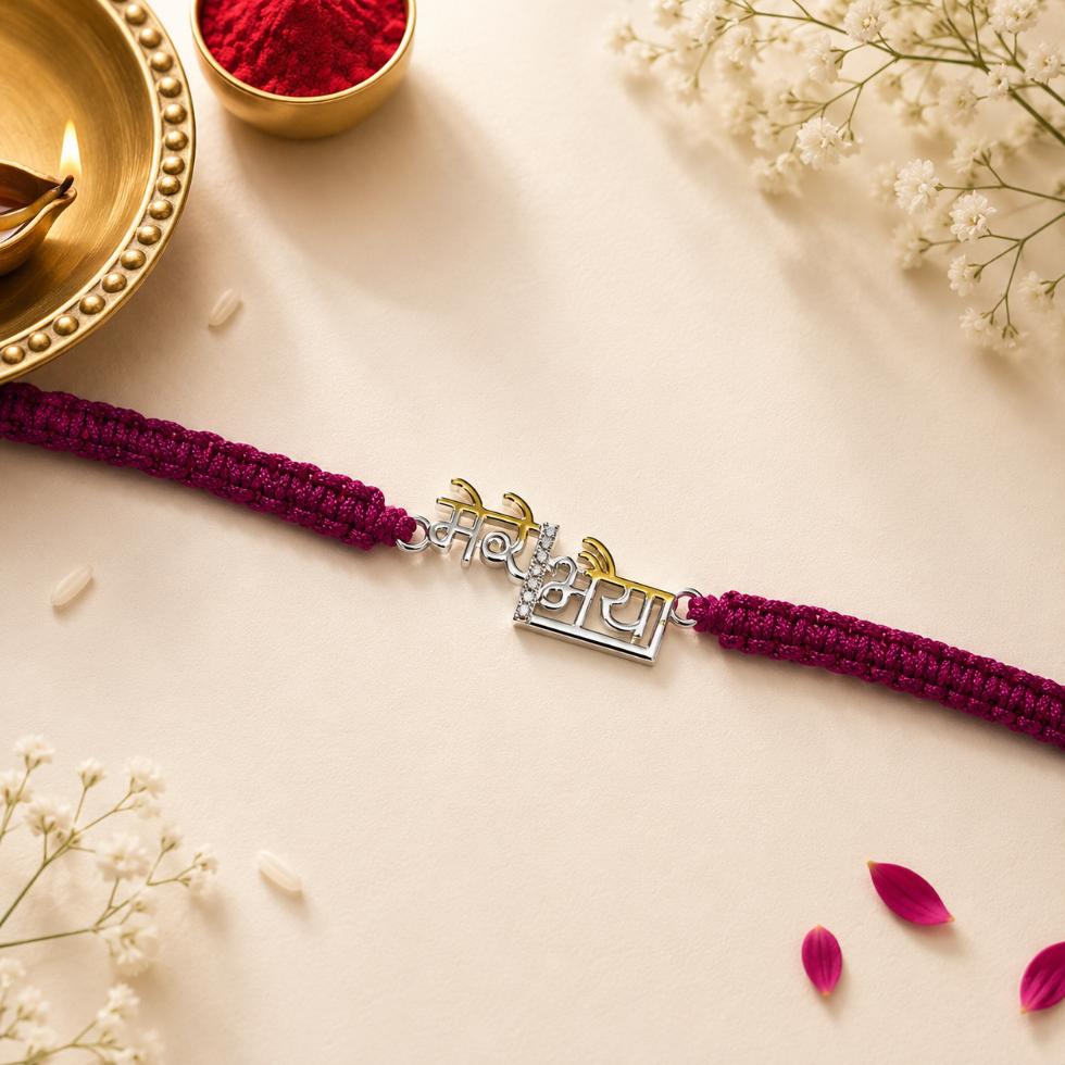 Mere Bhai Silver Rakhi