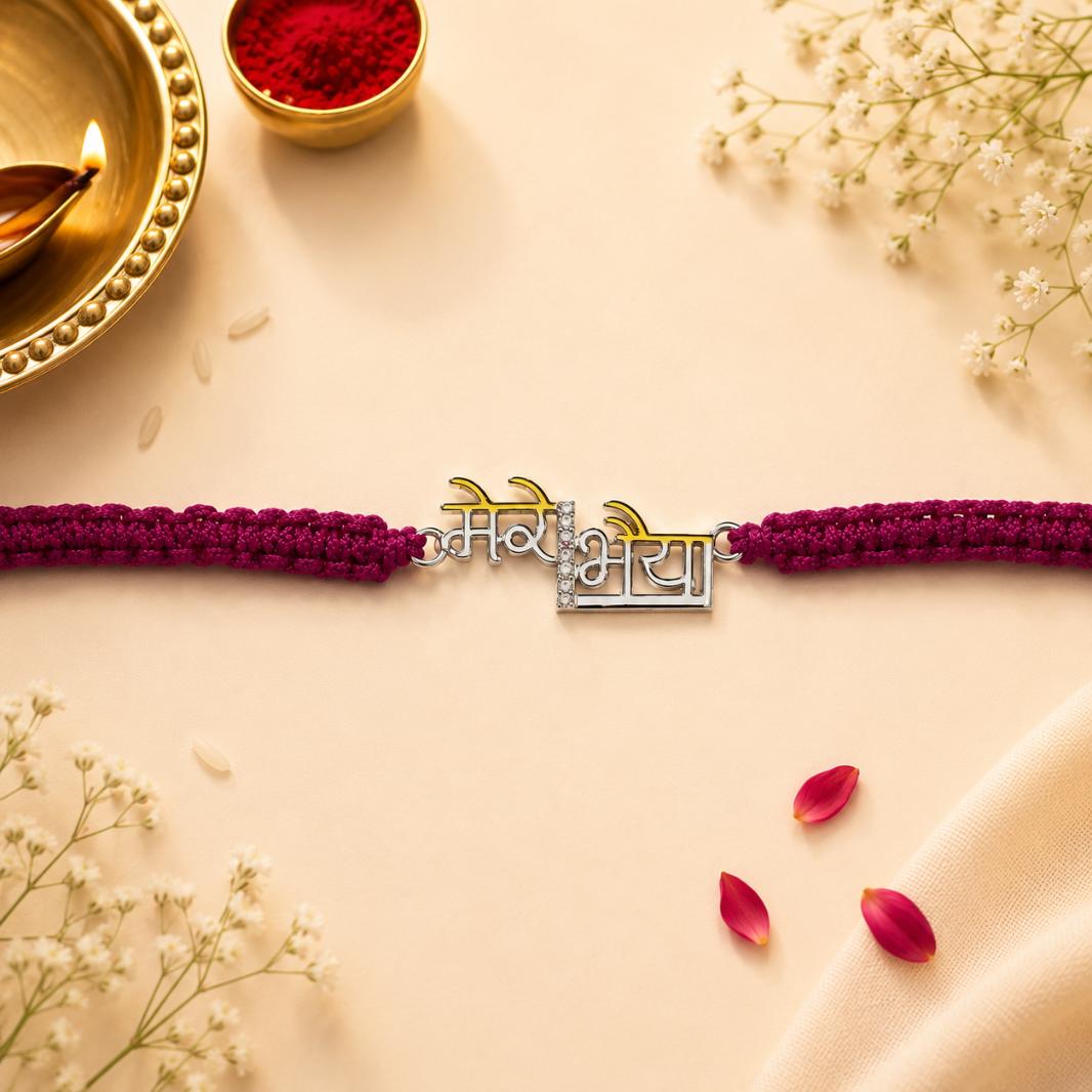 Mere Bhai Silver Rakhi