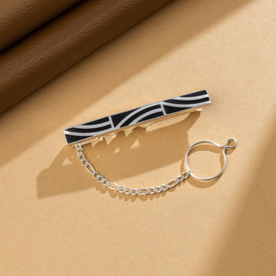 Midnight Crest Tie Clips