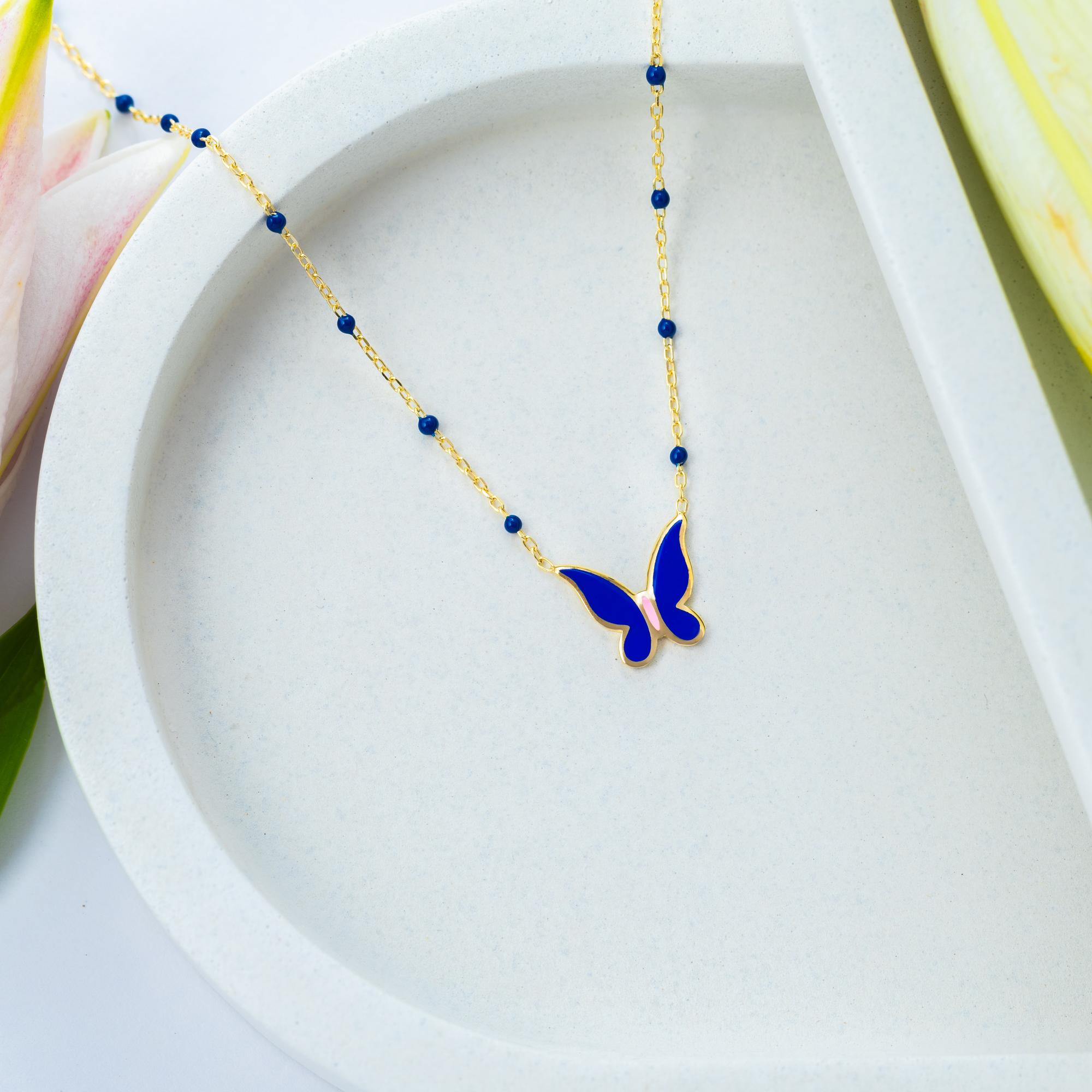 Midnight Flutter Necklace
