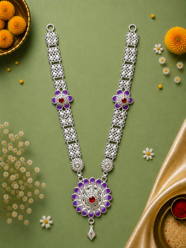 Purple Daisy Silver Haar