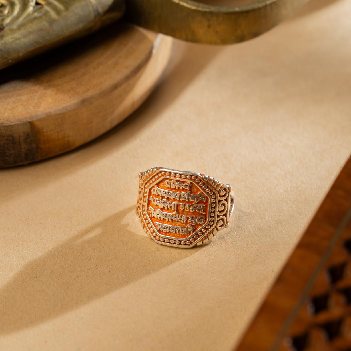 Rajmudra Silver Ring