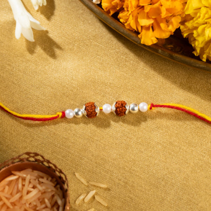 Rudraksha & Pearl Rakhi