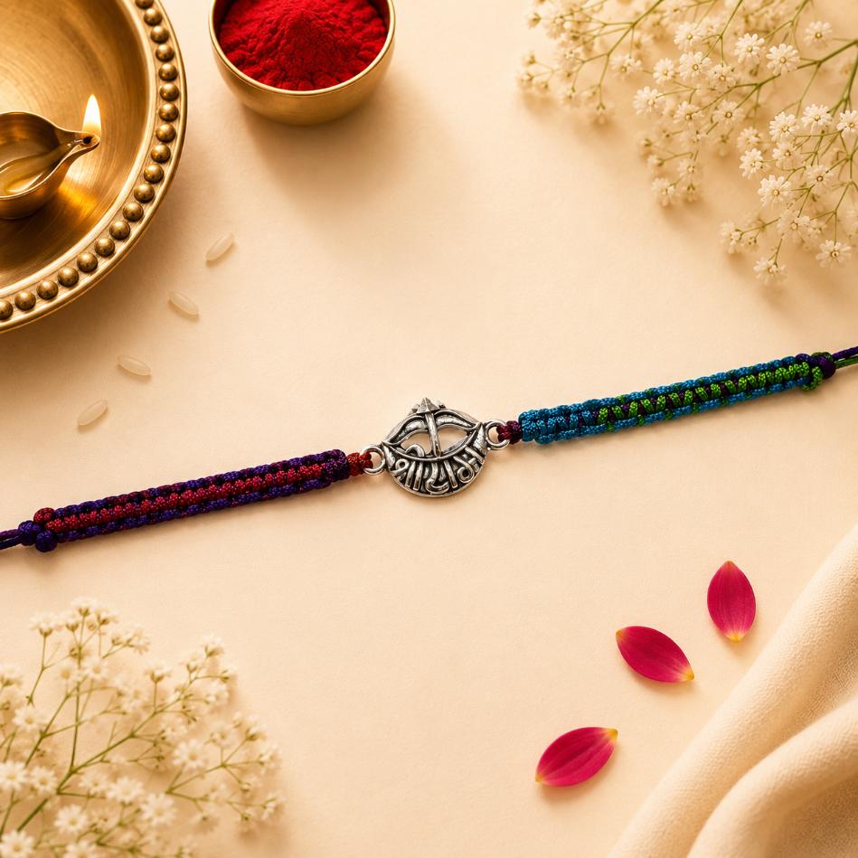 Shree Ram Divine Silver Rakhi