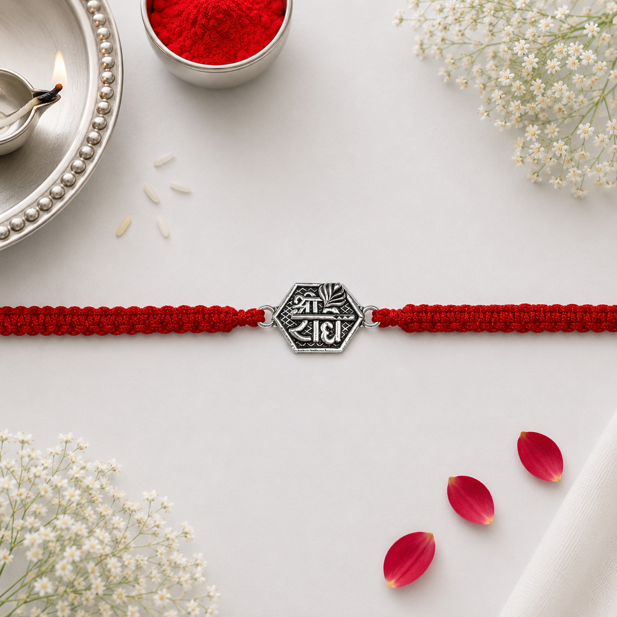 Shri Radhe Silver Rakhi