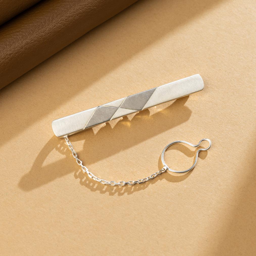 Sterling Prism Tie Clips