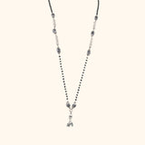Silver Mangalsutra with Blackbeads