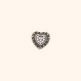 Heart Shaped Earrings with American Diamond