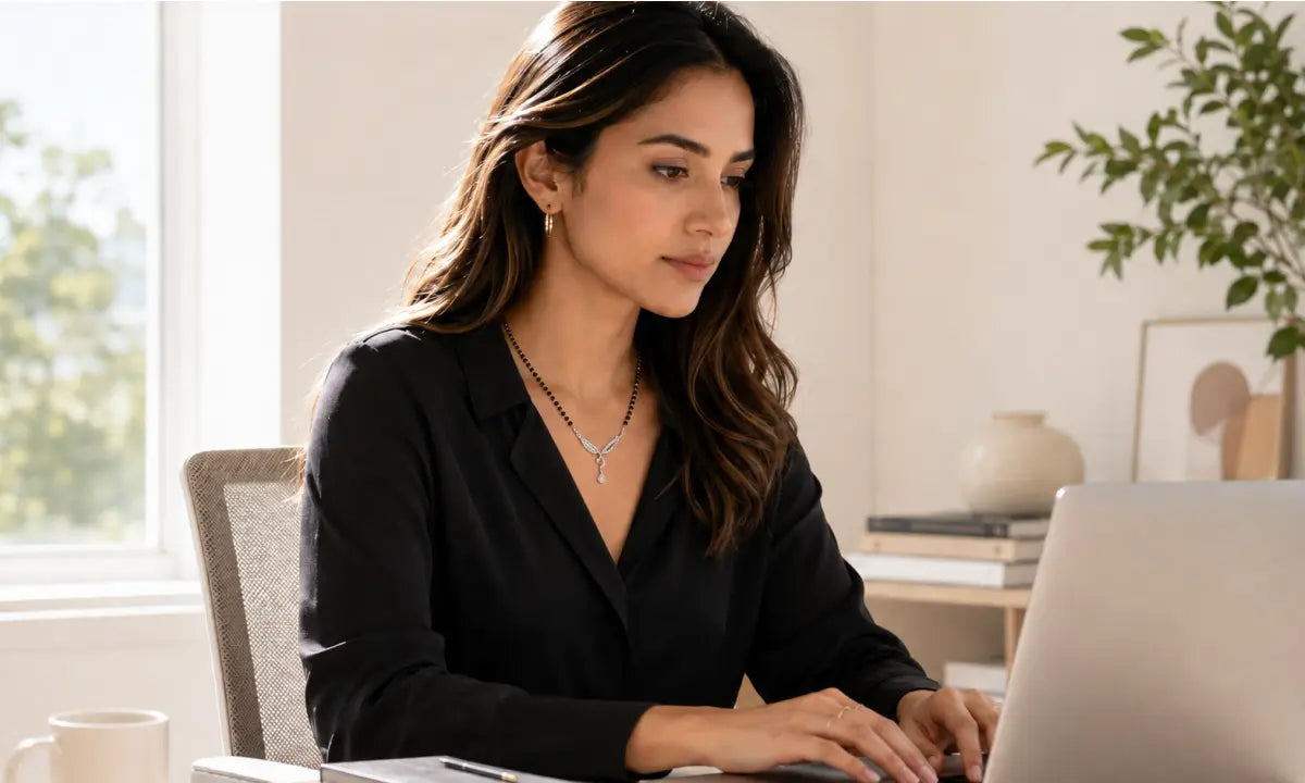 The Modern Mangalsutra: Dainty 925 designs for the contemporary working woman.