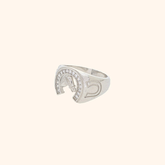 Dramatic Zircon Diamond Ring