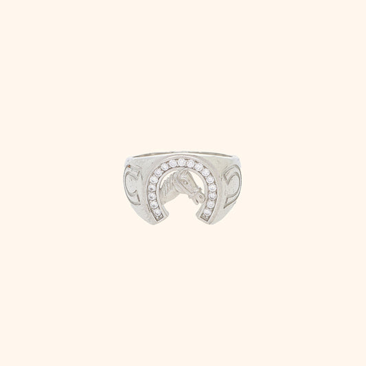 Dramatic Zircon Diamond Ring