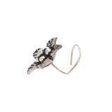 Stellate Flower Oxidised Silver Taar Nose Pin