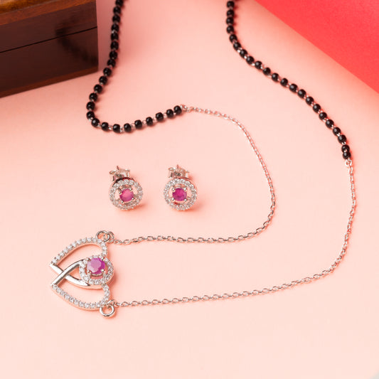 Ruby Glow of Love Mangalsutra Set