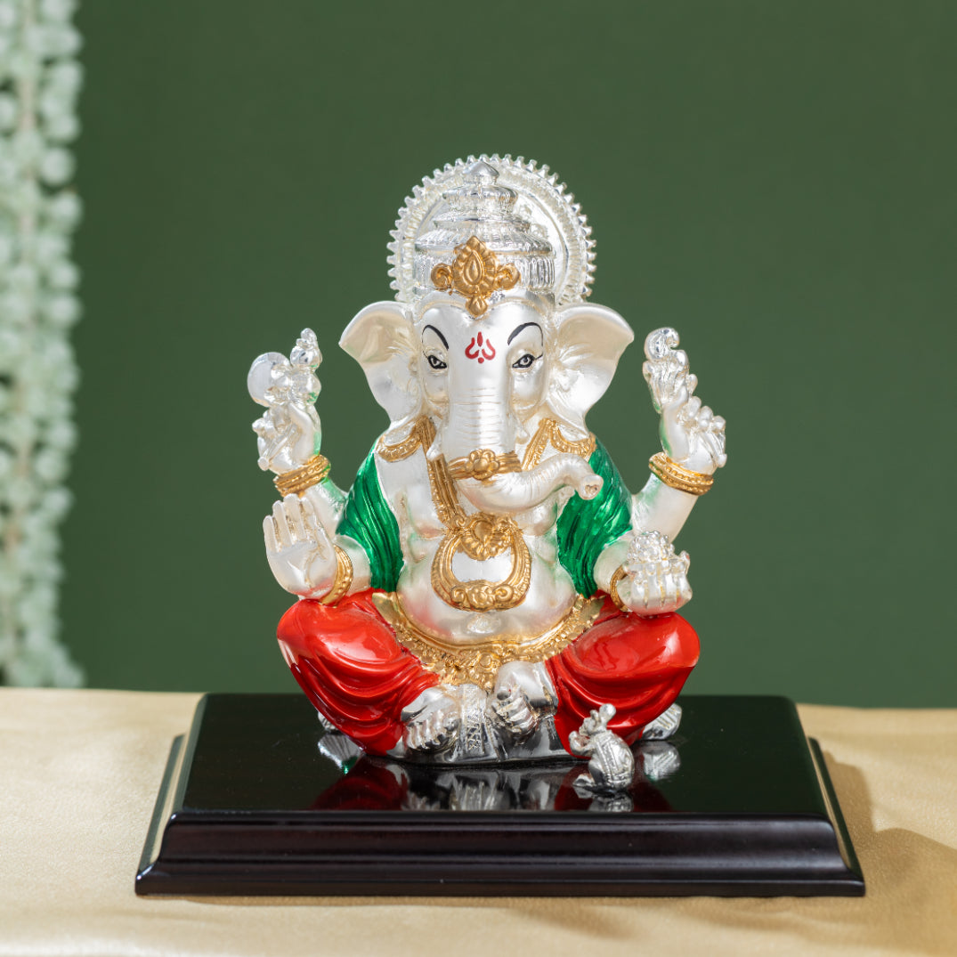 Eternal Blessing Ganeshji ( SILVER PLATED )