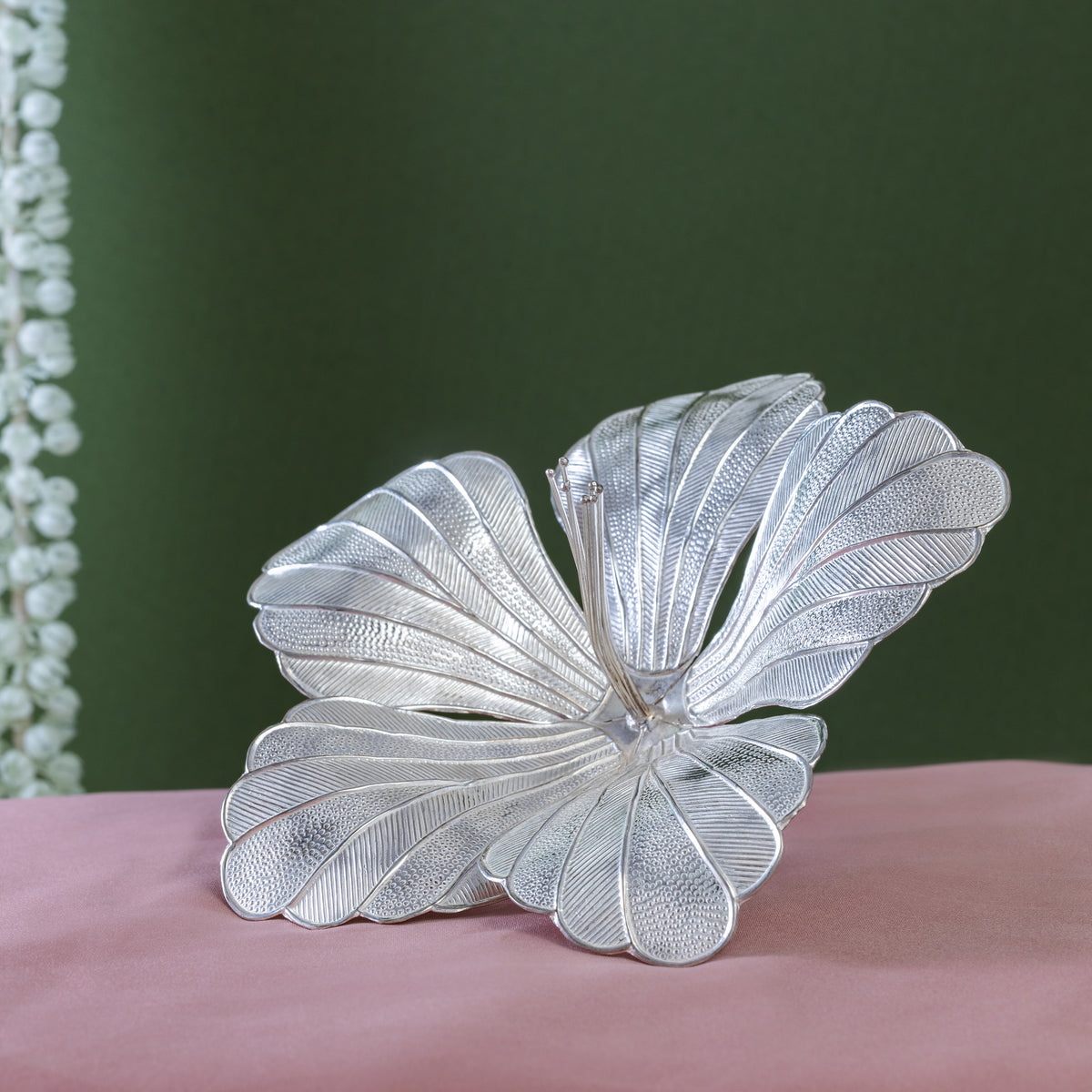 Silver Hibiscus Flower
