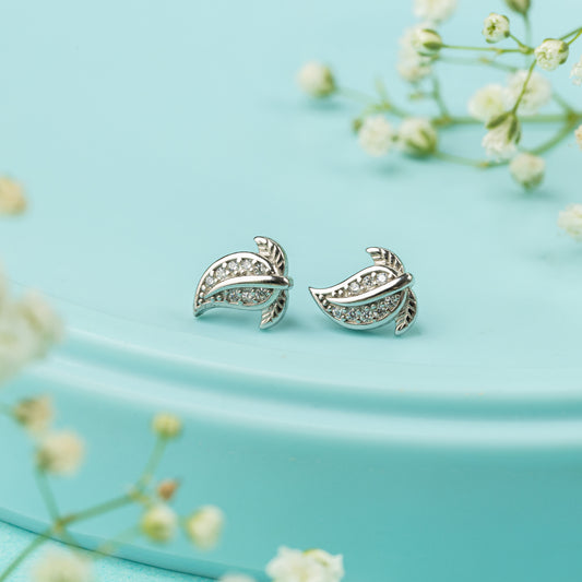 Glimmer Leaf Studs