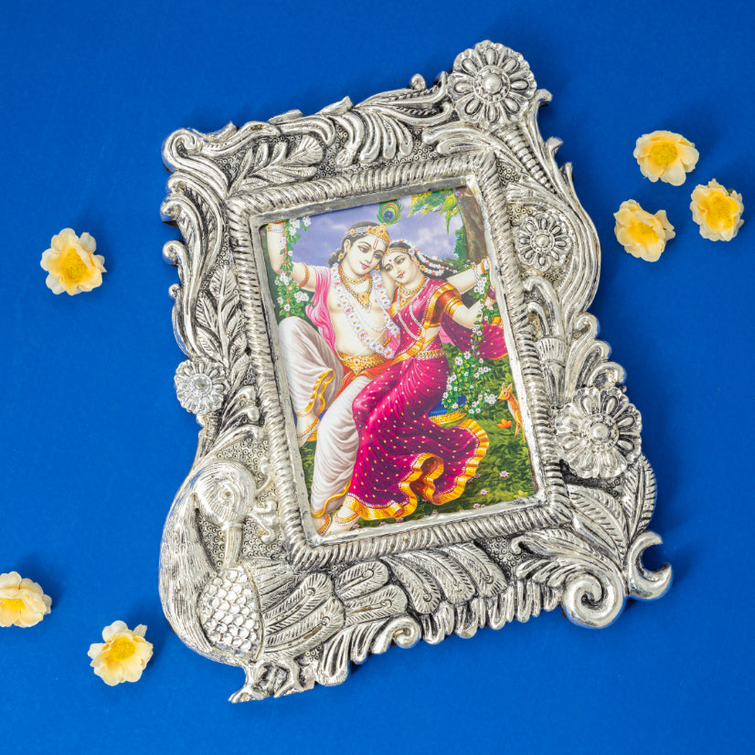 Radha Krishna Silver-Plated Frame