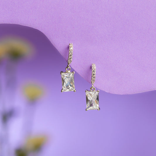 Diamond Cascade Dangling Earrings