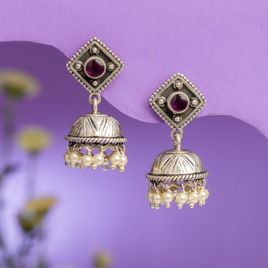 Red Velvet Jhumkas