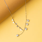 Crystal Square Drop Necklace