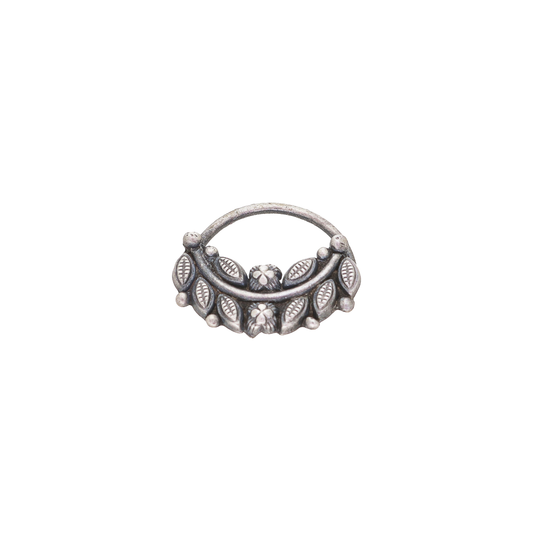 Oxidised Silver Clip-On Nath