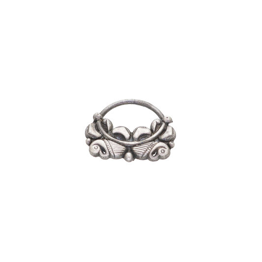 Oxidised Silver Clip-On Nath