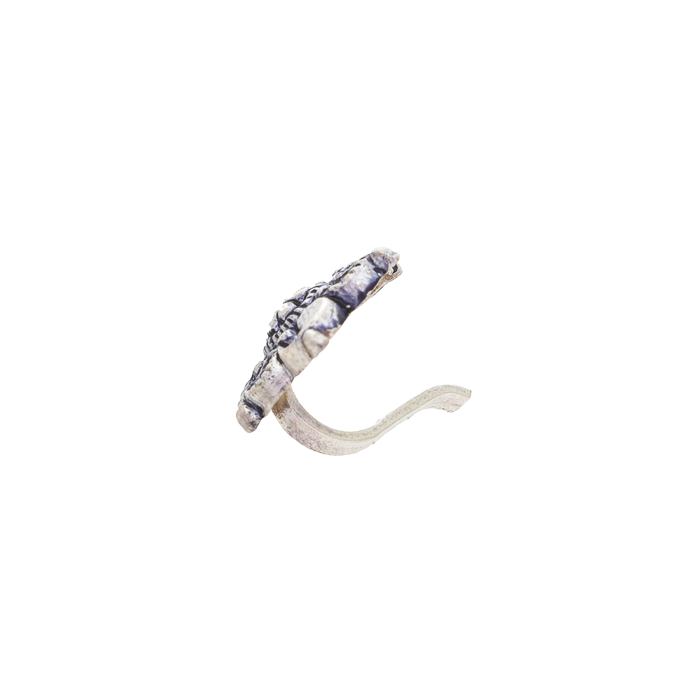 Nakshatra Oxidised 925 Silver Clip On Nose Pin