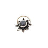 Bloomed Flower Stone Taar Nose Pin
