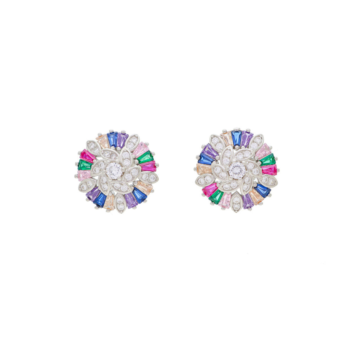 Rainbow American Diamond Studs