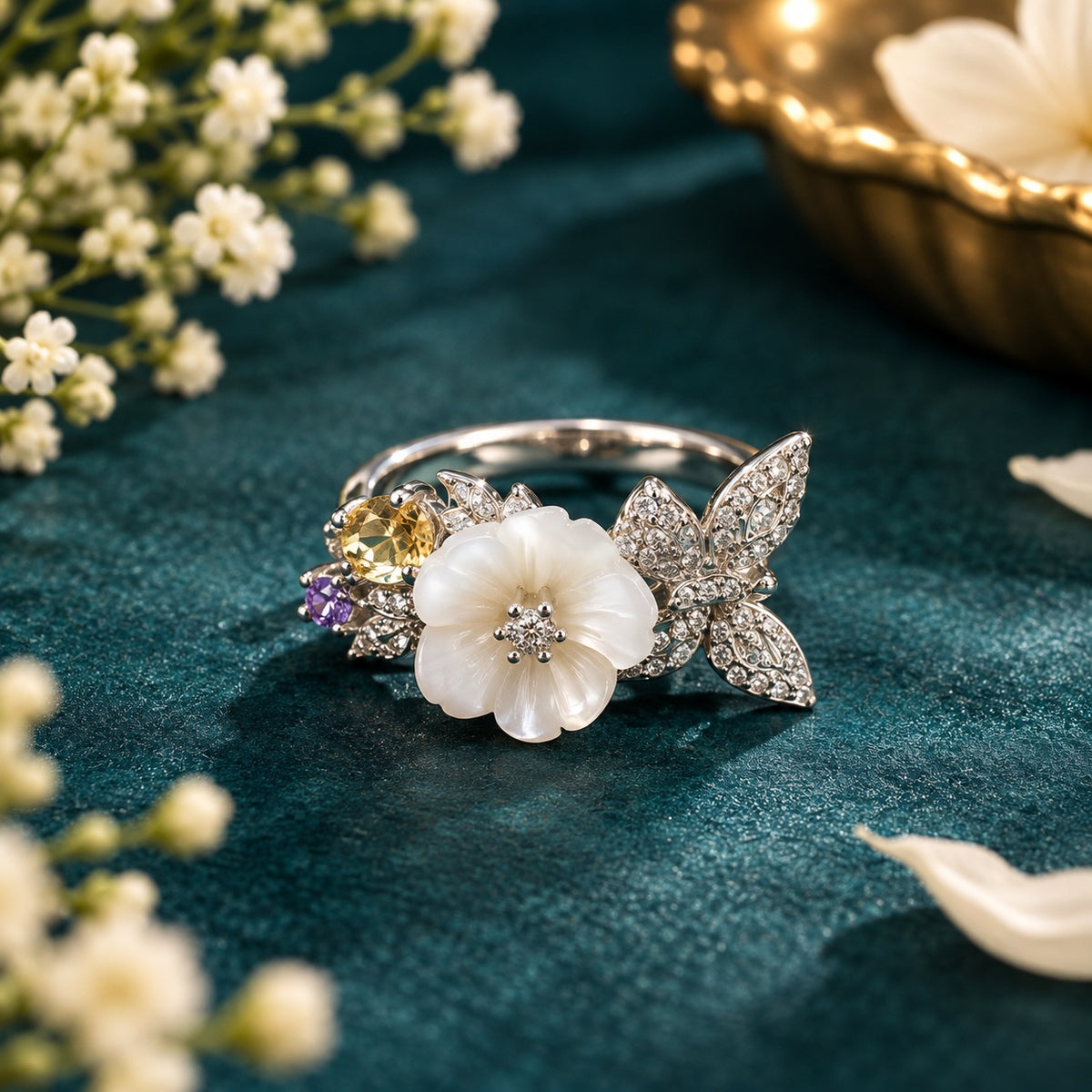 Blossom Butterfly Ring
