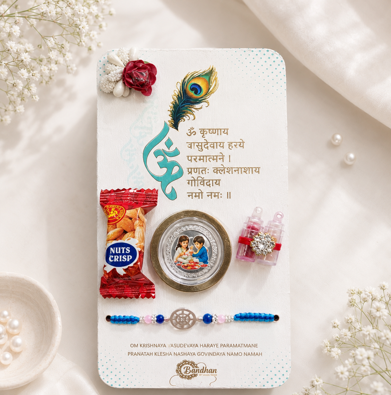 Blue Divine Krishna Rakhi Hamper